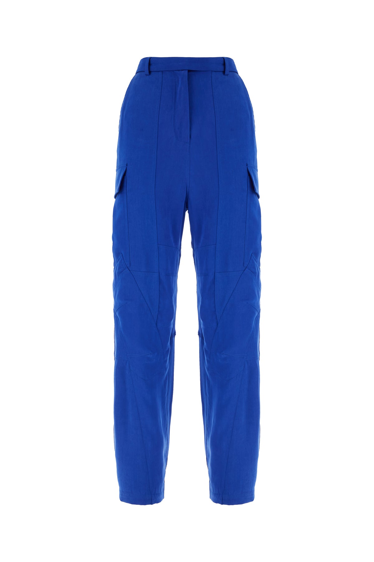 Ferragamo Pantalone cargo in lyocell blu elettrico