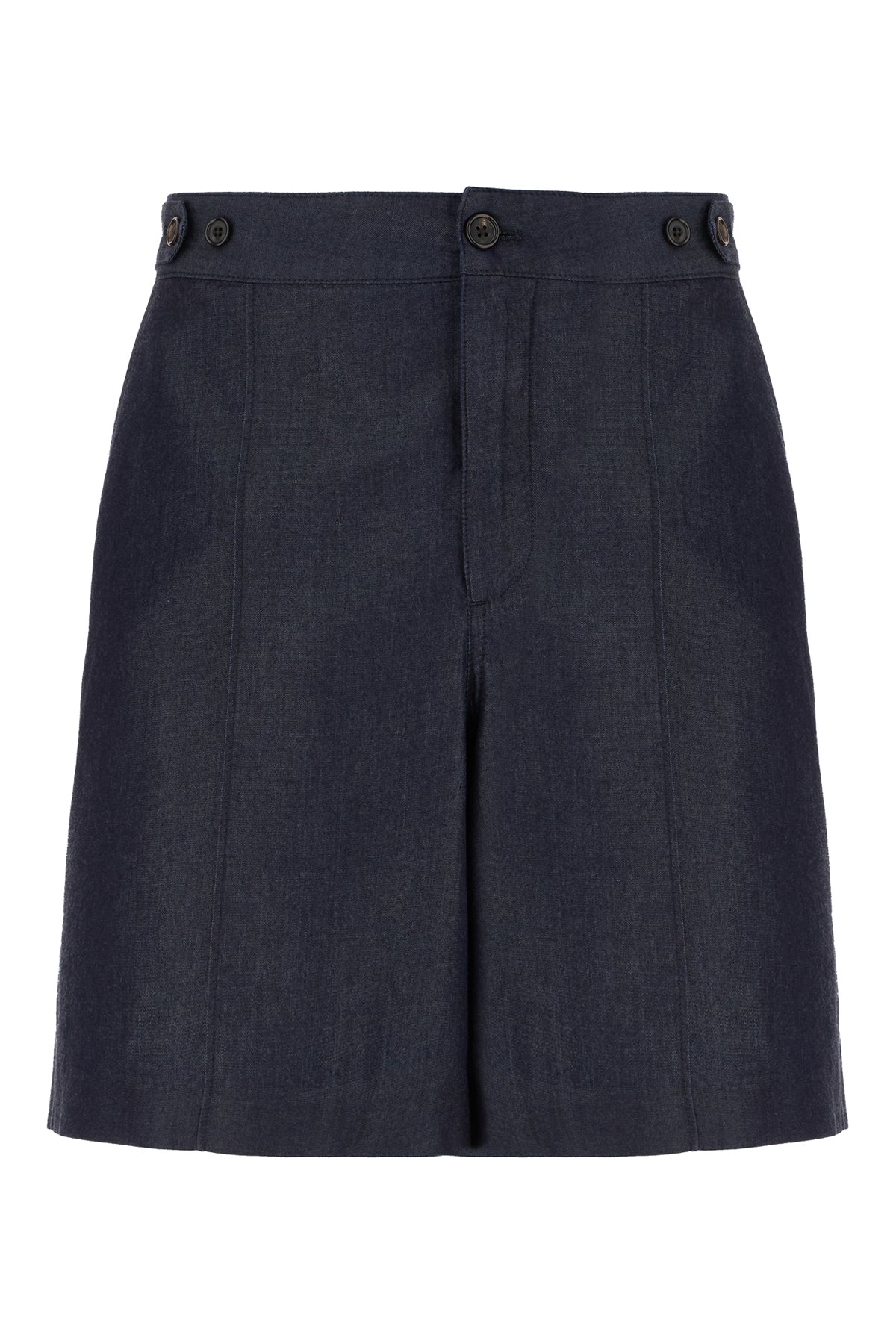 Alexander McQueen Bermuda in misto cotone blu denim