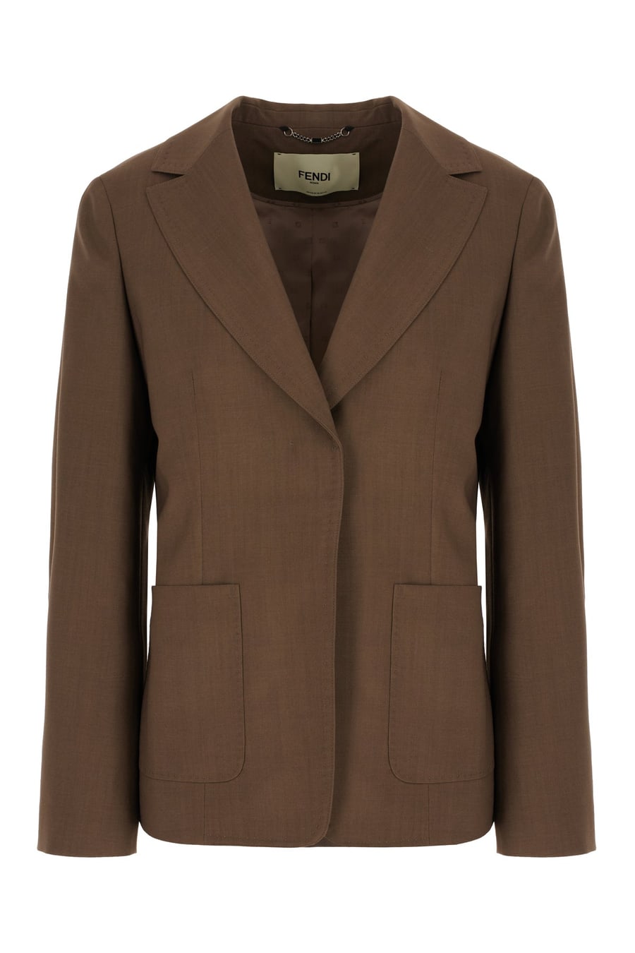 Fendi Giacca in lana marrone