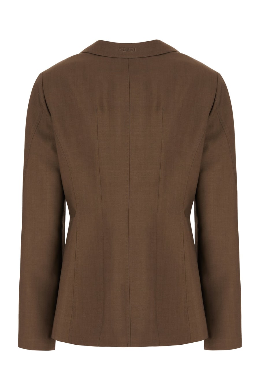 Fendi Giacca in lana marrone, view 2