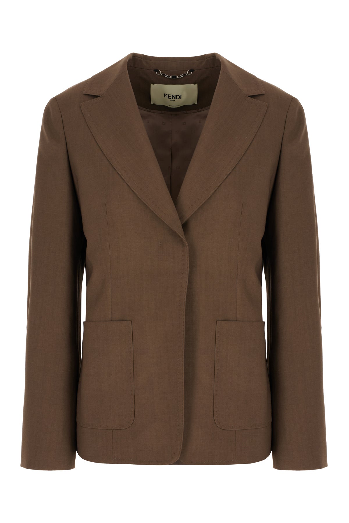 Fendi Giacca in lana marrone
