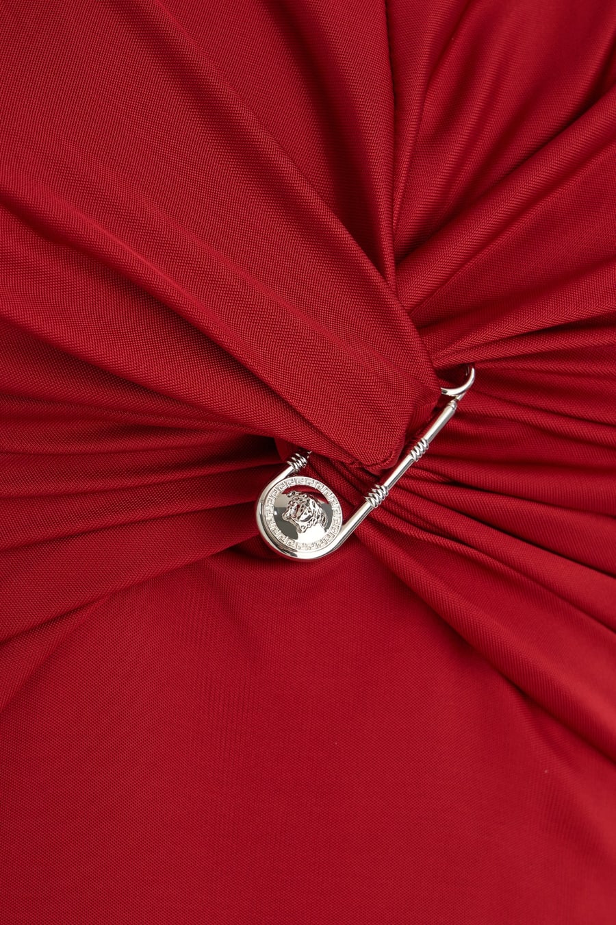 Versace Abito in viscosa rossa, view 3