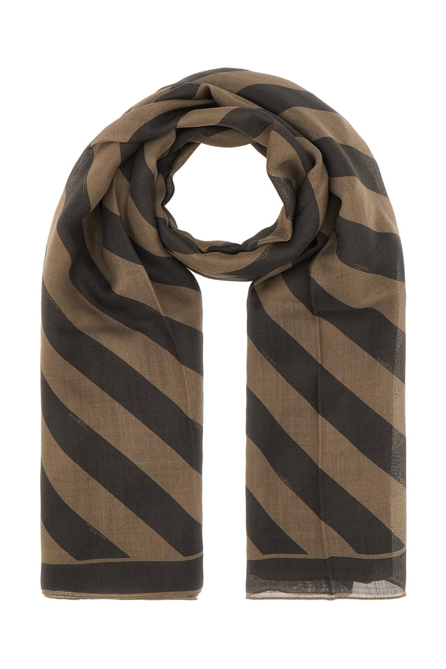 Fendi Sciarpa ricamata in lino e lana