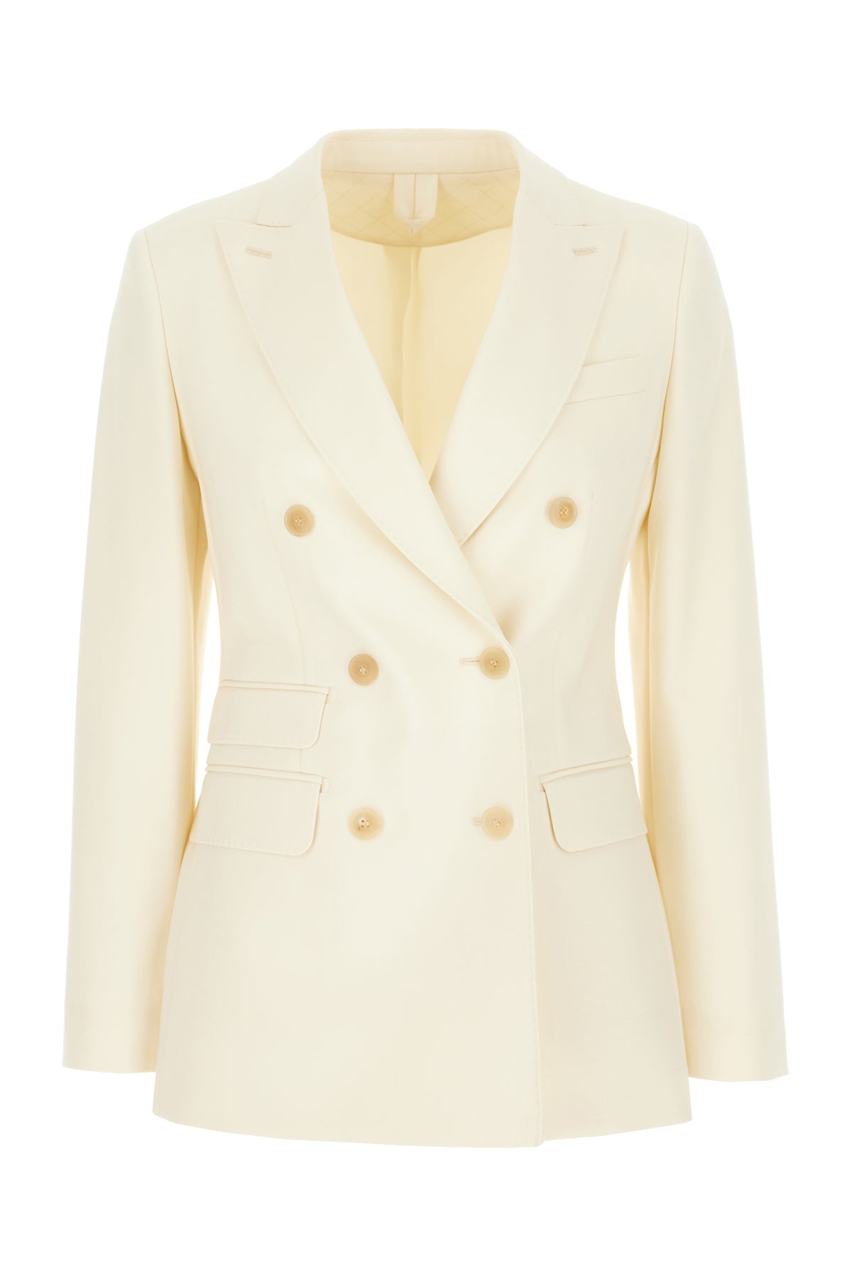 Max Mara Giacca in misto lana giallo pastello