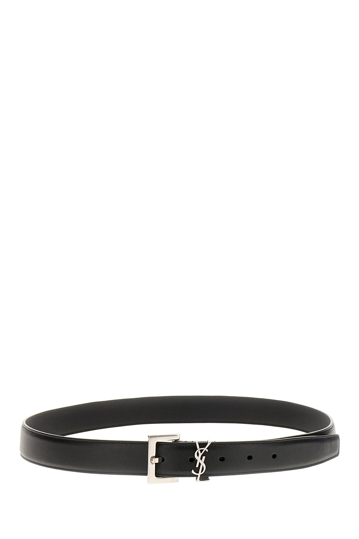 Saint Laurent Cintura in pelle nera