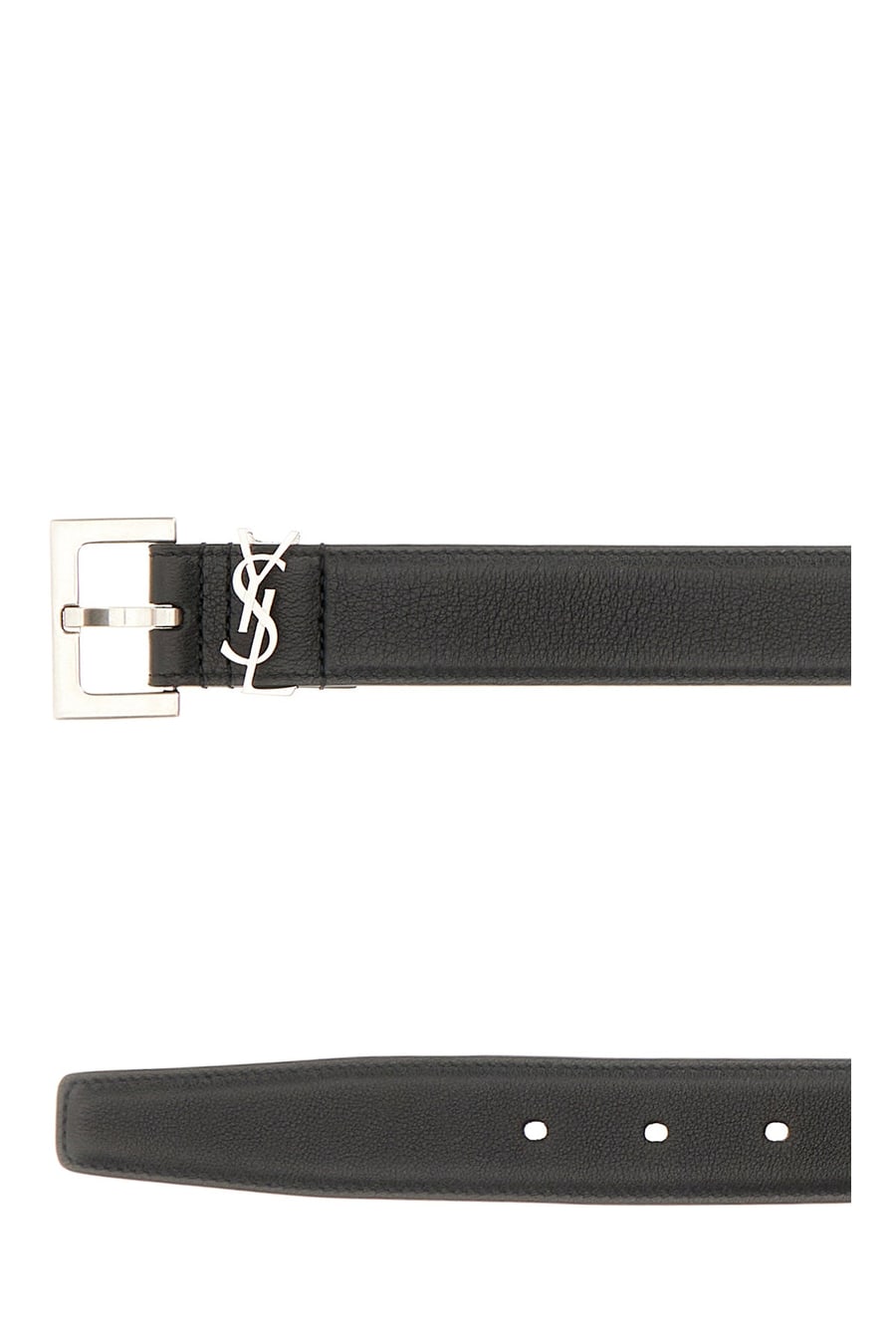 Saint Laurent Cintura in pelle nera, view 2