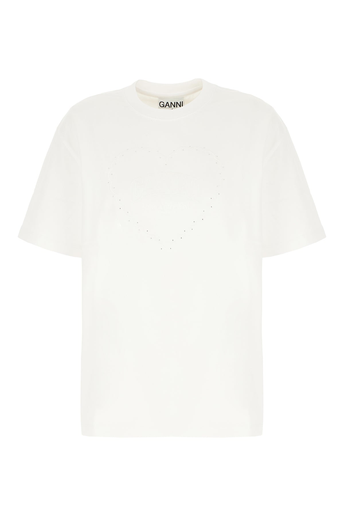 Ganni T-shirt in cotone bianco