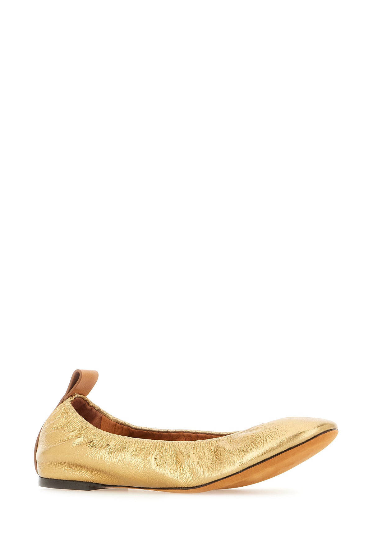 LANVIN Ballerine in nappa oro, view 2