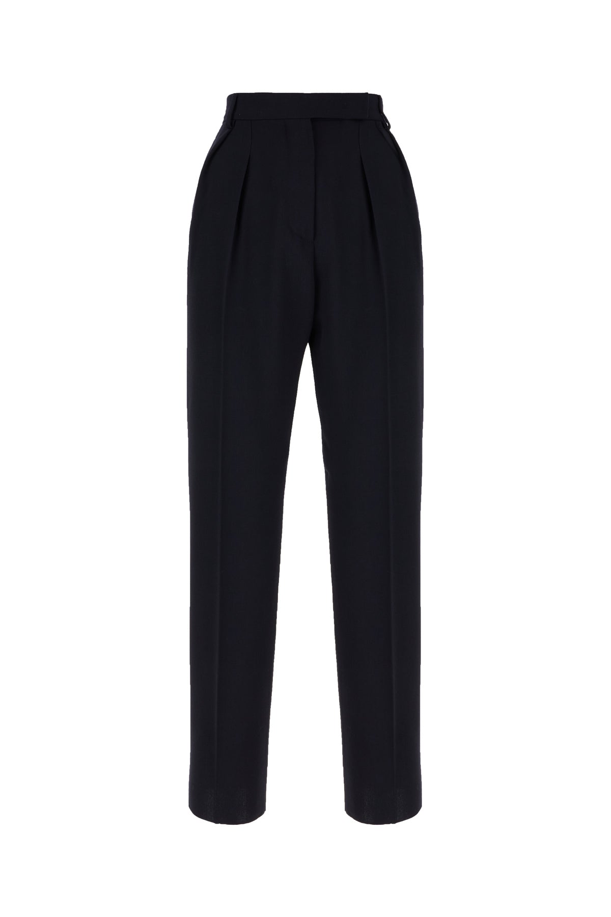 Max Mara Pantalone in lana blu navy