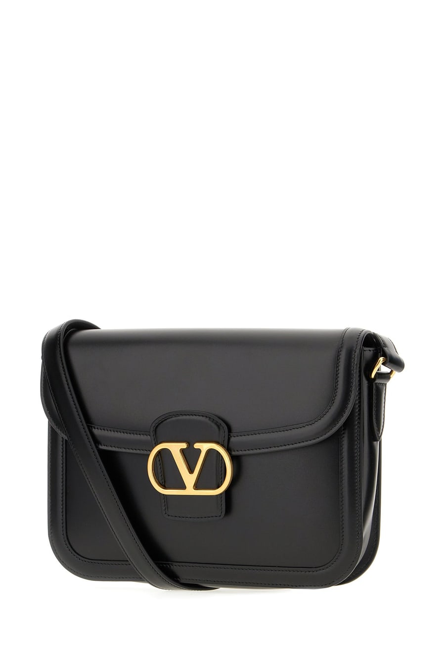 Valentino Garavani Borsa a tracolla 9TO5 in pelle nera, view 2