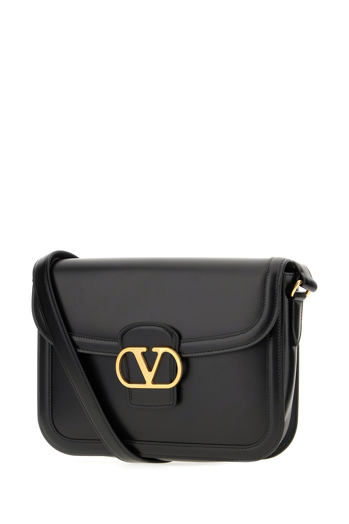 Valentino Garavani Borsa a tracolla 9TO5 in pelle nera, view 2