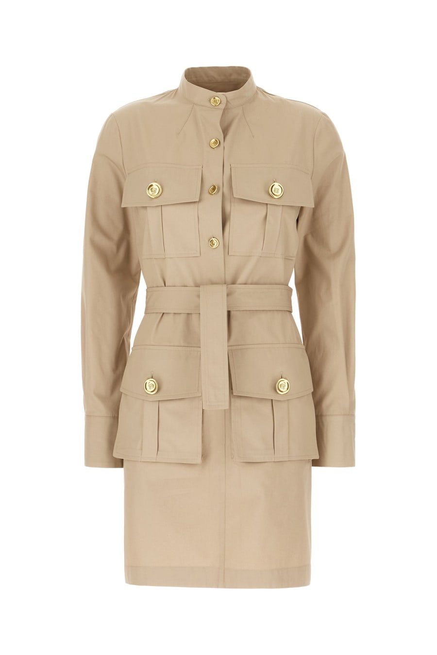 Givenchy Abito chemisier in cotone cappuccino