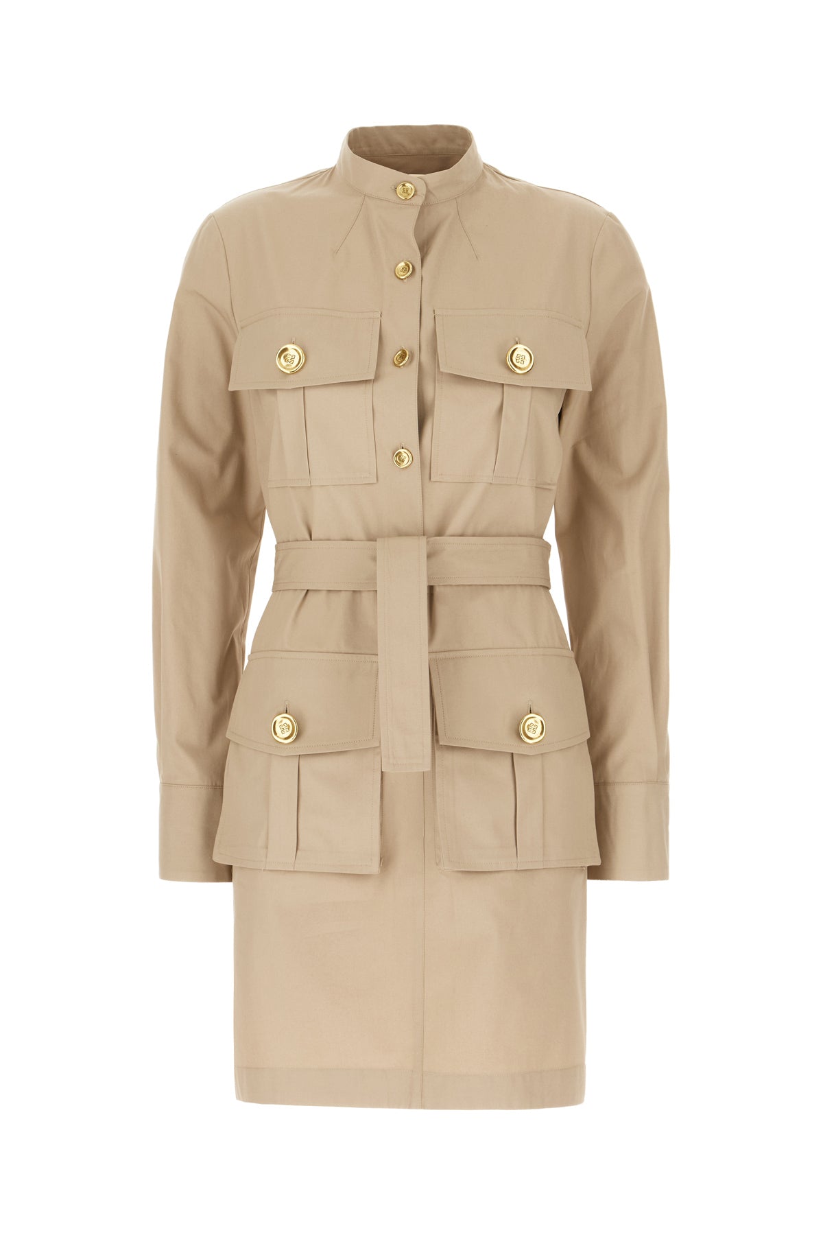 Givenchy Abito chemisier in cotone cappuccino