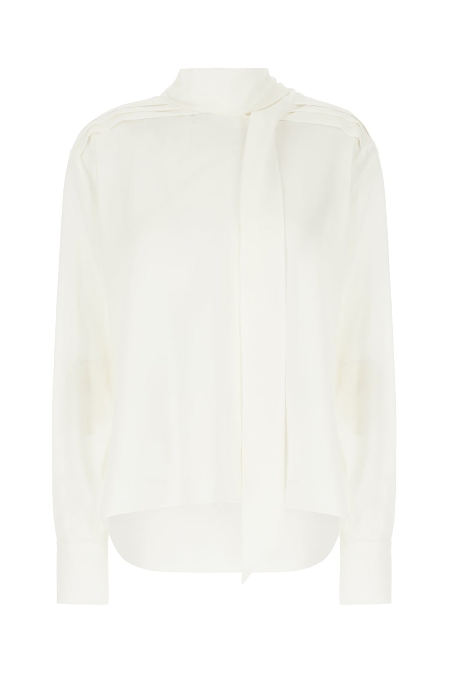 Alexander McQueen Blusa in seta bianca