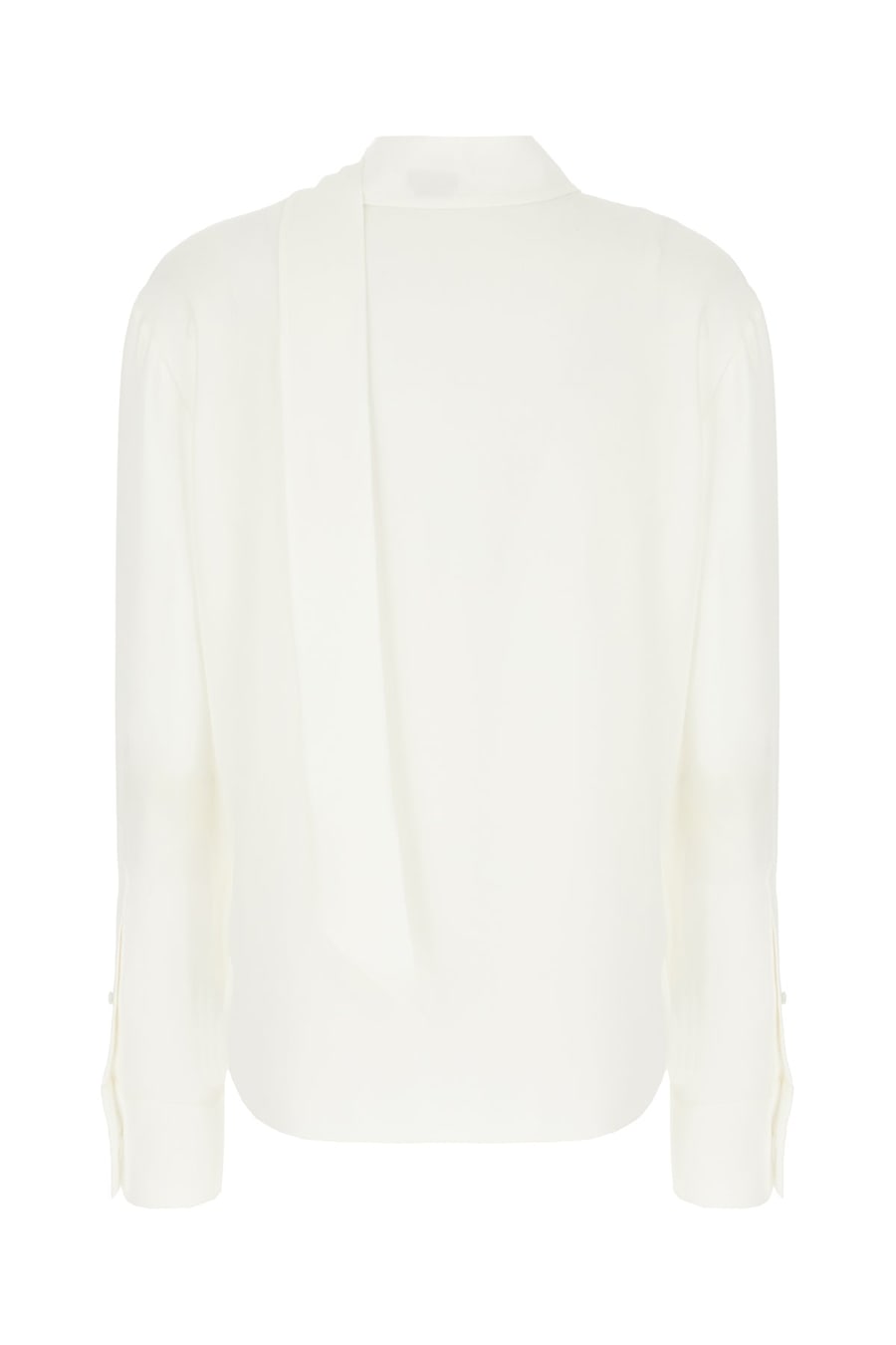 Alexander McQueen Blusa in seta bianca, view 2