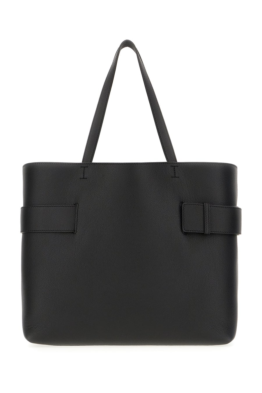 Alexander McQueen Borsa shopping in pelle nera, view 3
