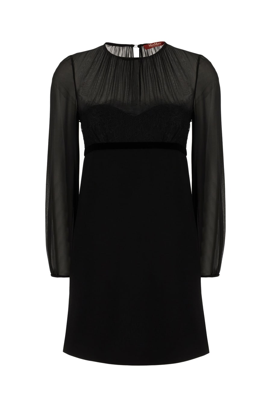 Max Mara Studio Abito nero in misto acetato e seta