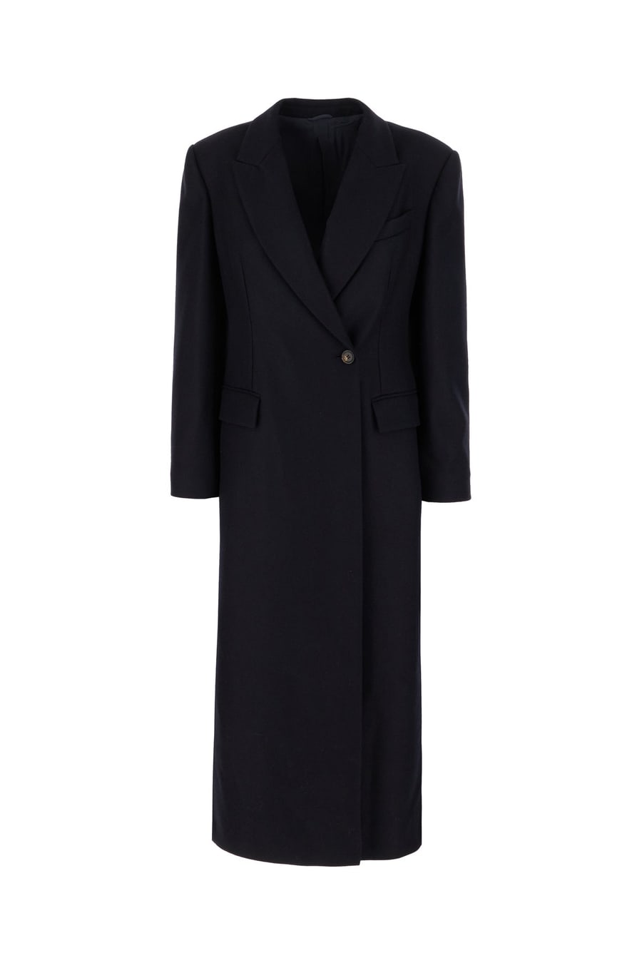 Brunello Cucinelli Cappotto in lana blu notte