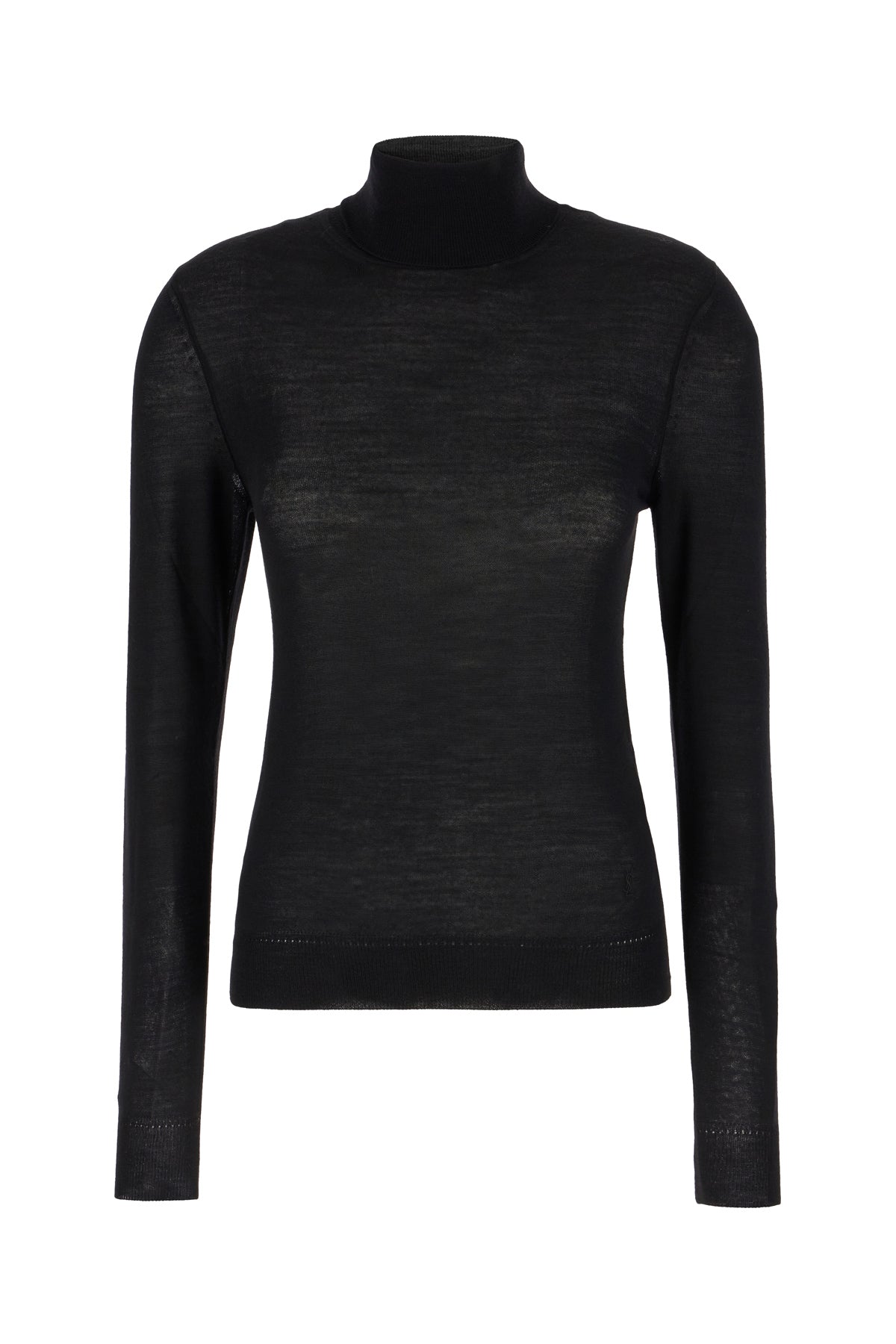 Saint Laurent Top in lana nera