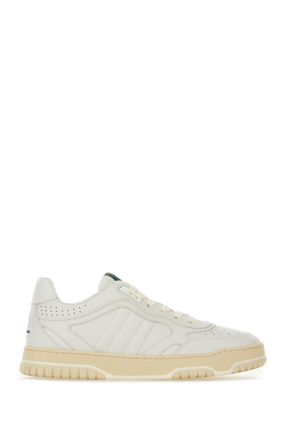 Gucci Sneakers Re-Web in pelle bianca