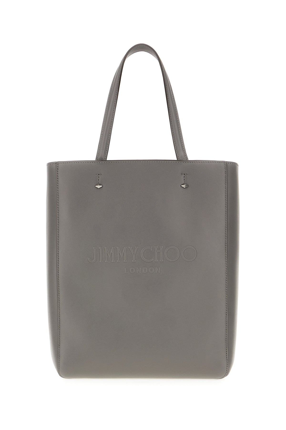 Jimmy Choo Borsa a mano Lenny media in pelle grigio scuro