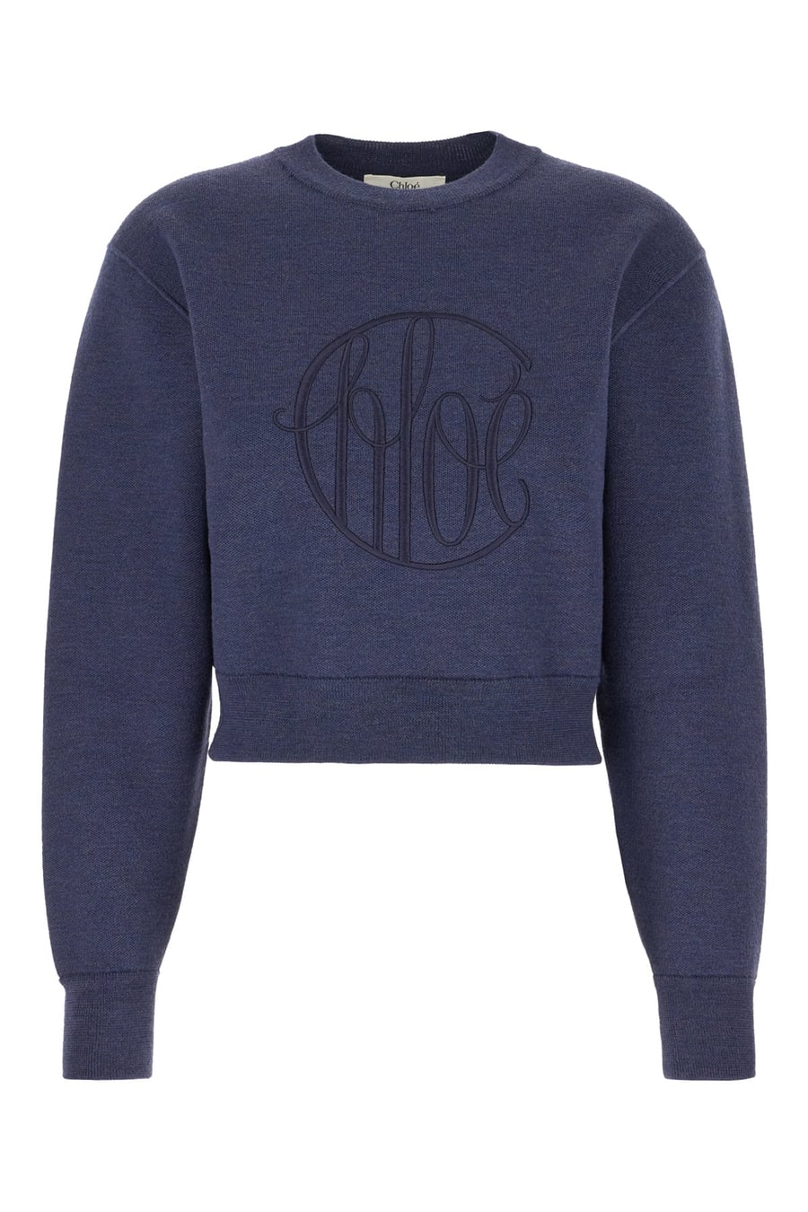 Chloé Maglione in lino blu navy
