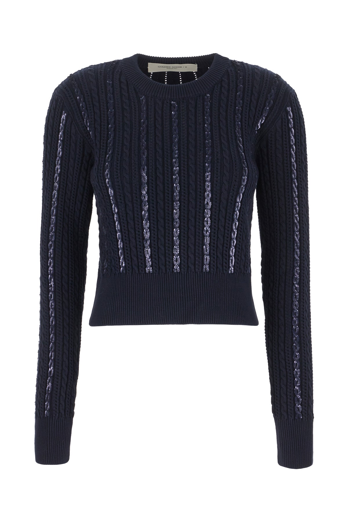 Golden Goose Maglione in cotone blu notte