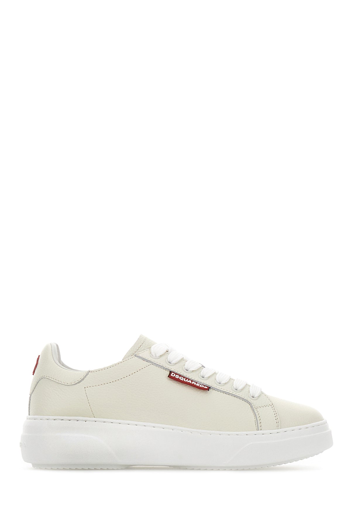 Dsquared2 Sneakers Bumper in pelle avorio
