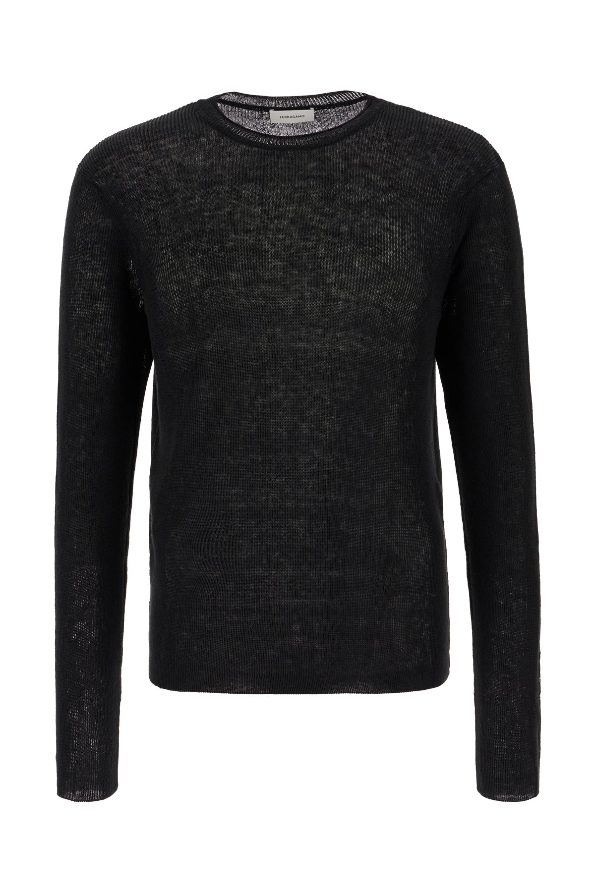 Ferragamo Maglione in lino nero