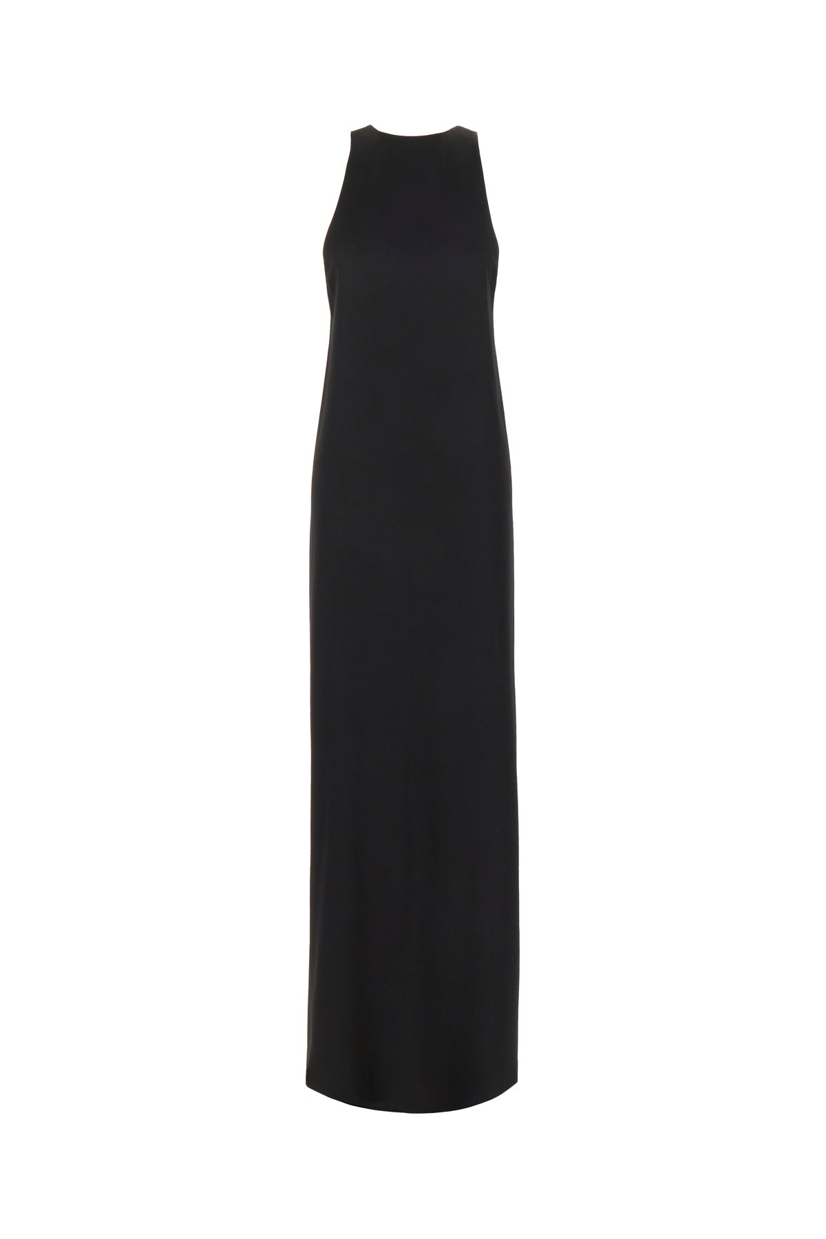 Saint Laurent Abito lungo in misto acetato nero