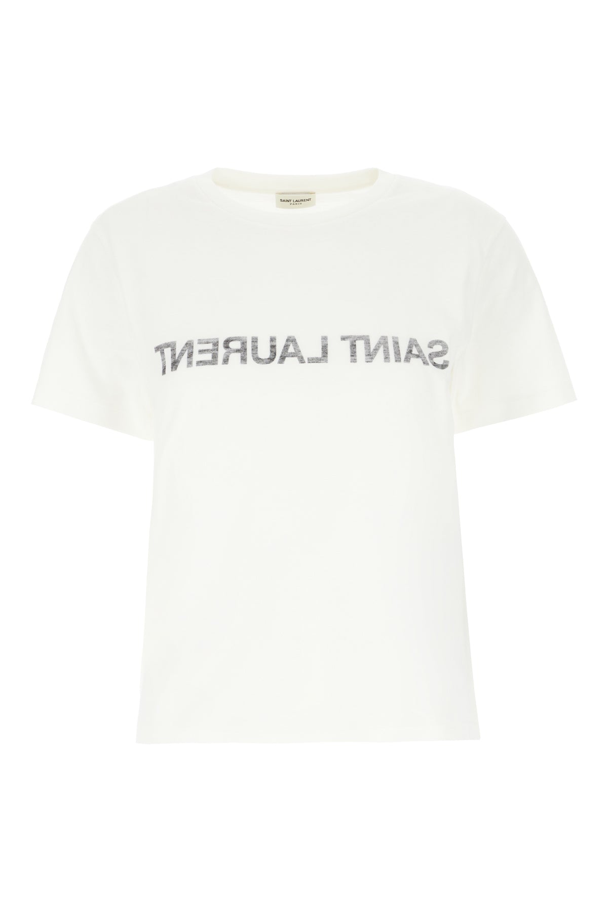 Saint Laurent T-shirt in cotone avorio