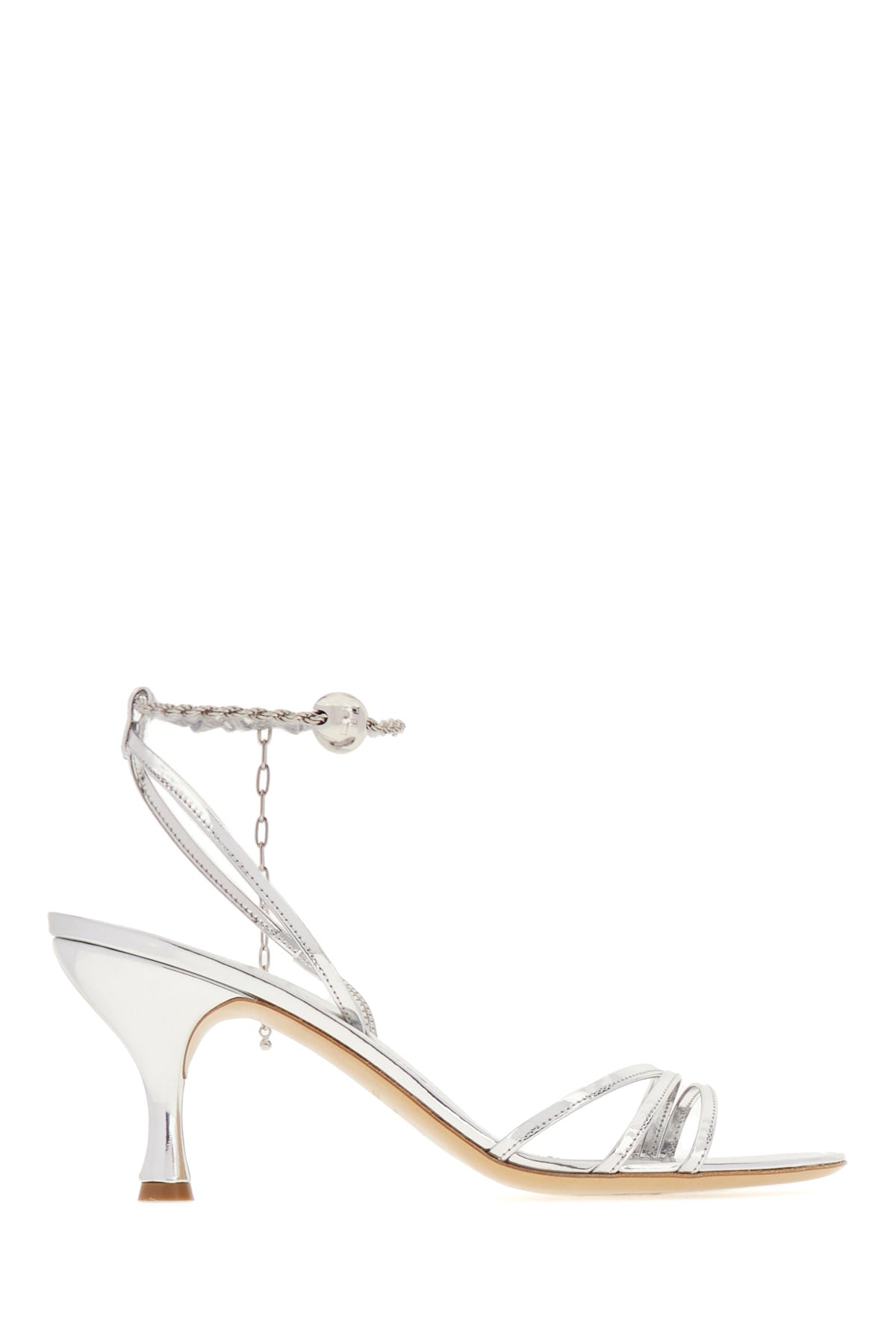Ferragamo Sandali in pelle argento