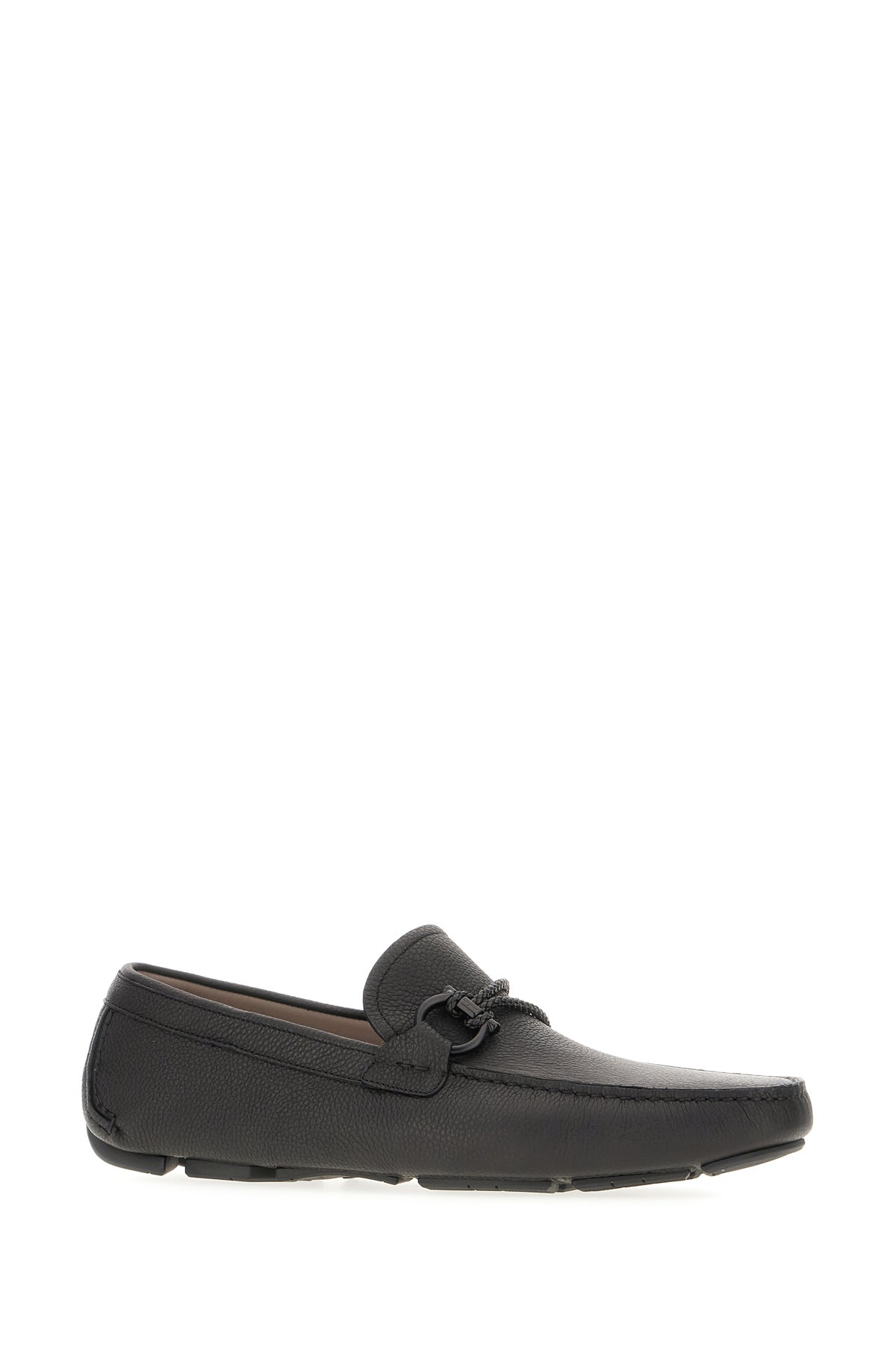 Ferragamo Mocassini Front in pelle nera, view 2