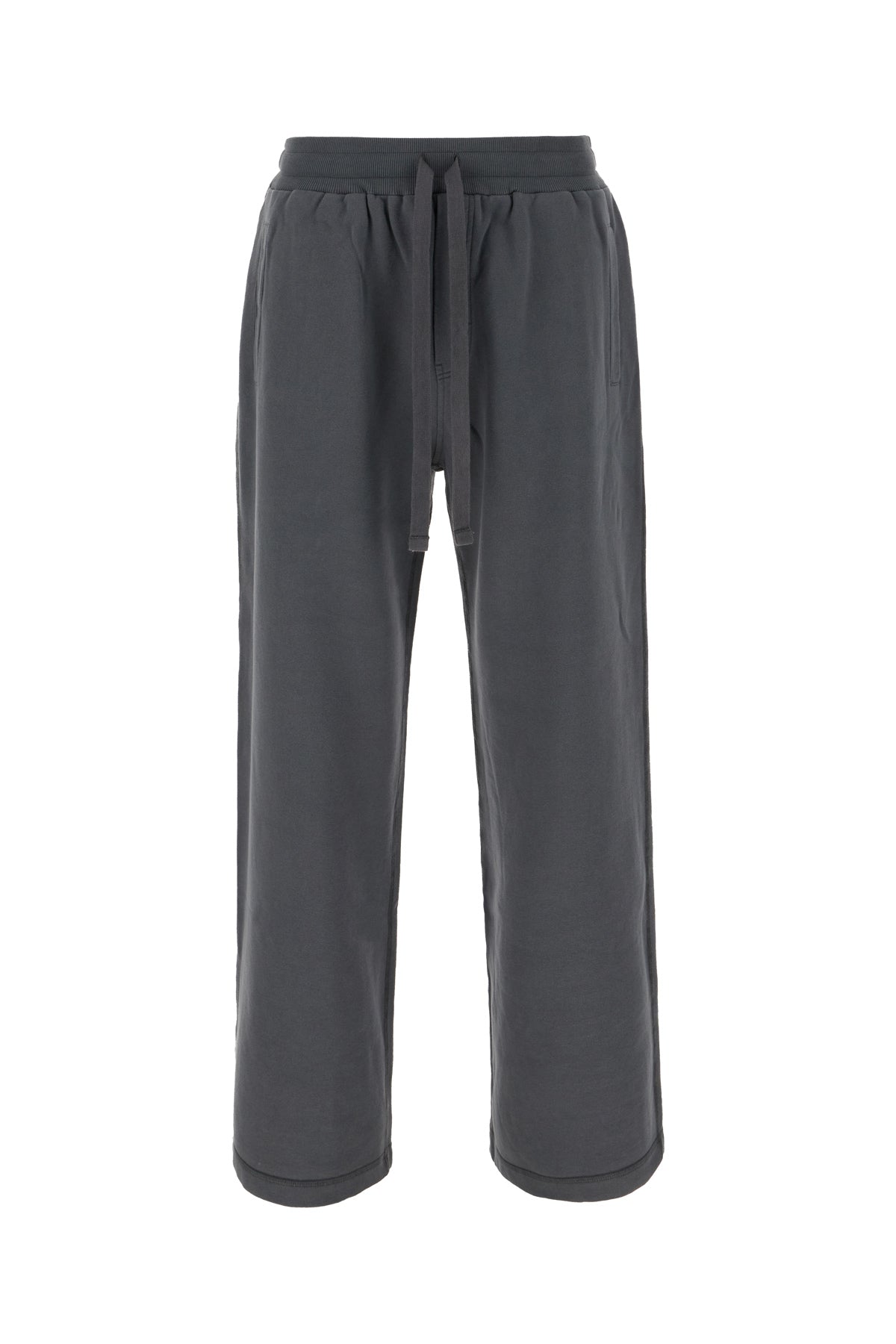 Dolce & Gabbana Pantalone jogging in cotone grigio scuro