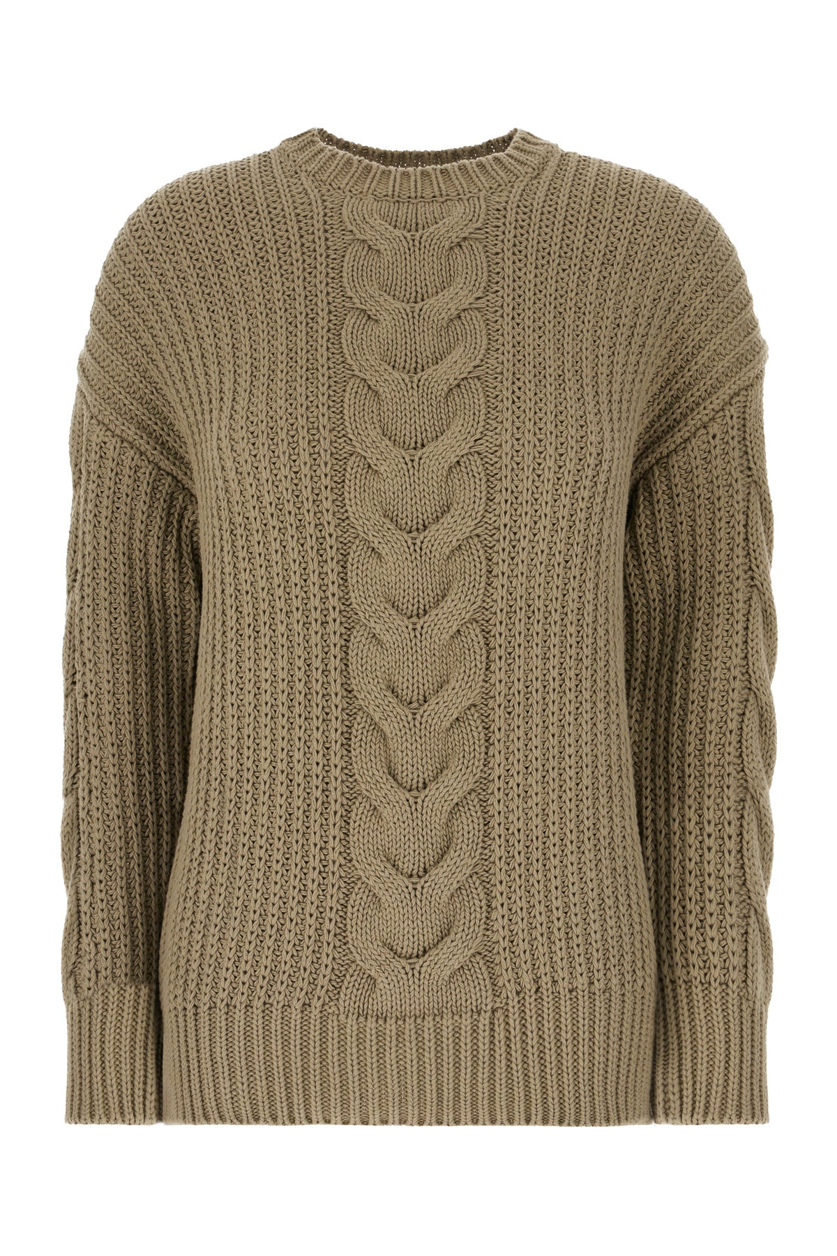 Max Mara Maglione oversize Acciaio in cotone verde kaki