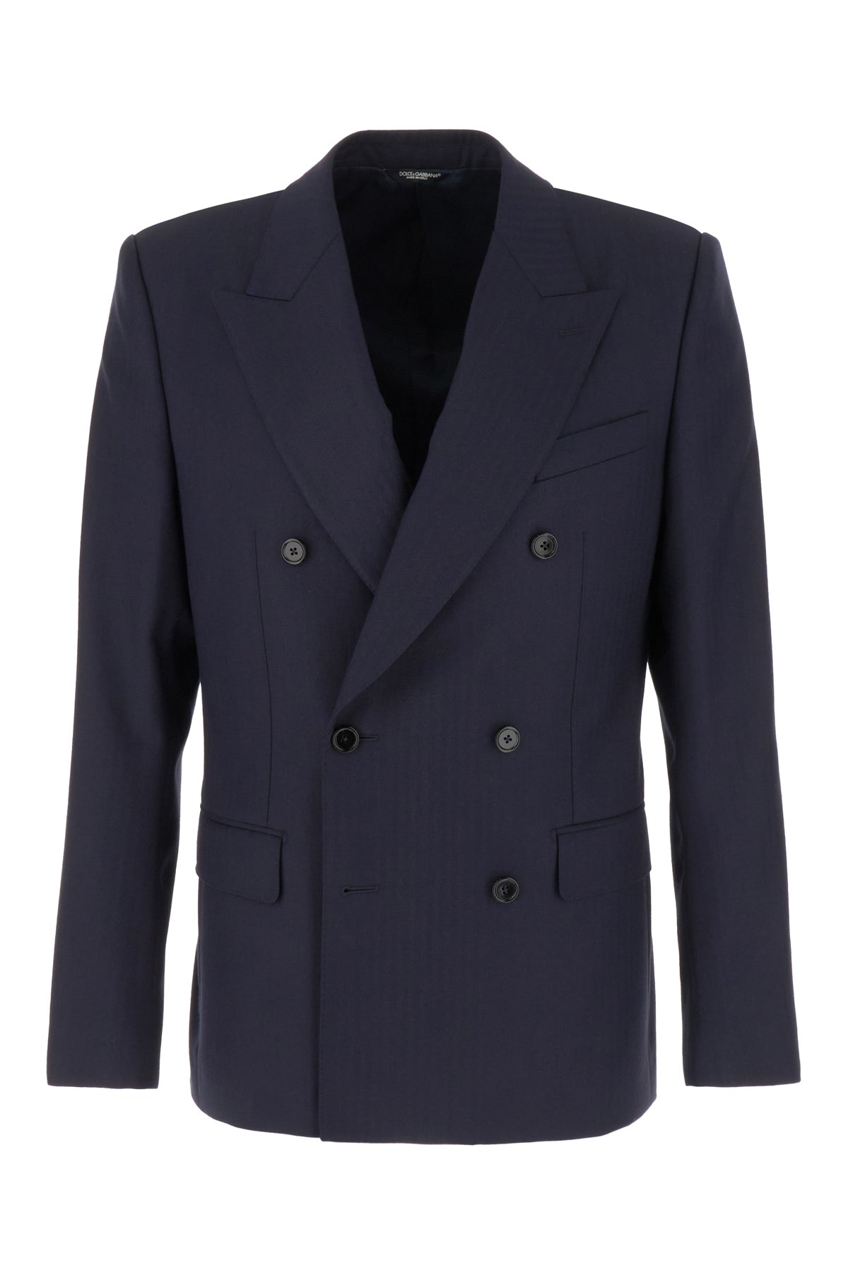 Dolce & Gabbana Giacca in lana blu notte