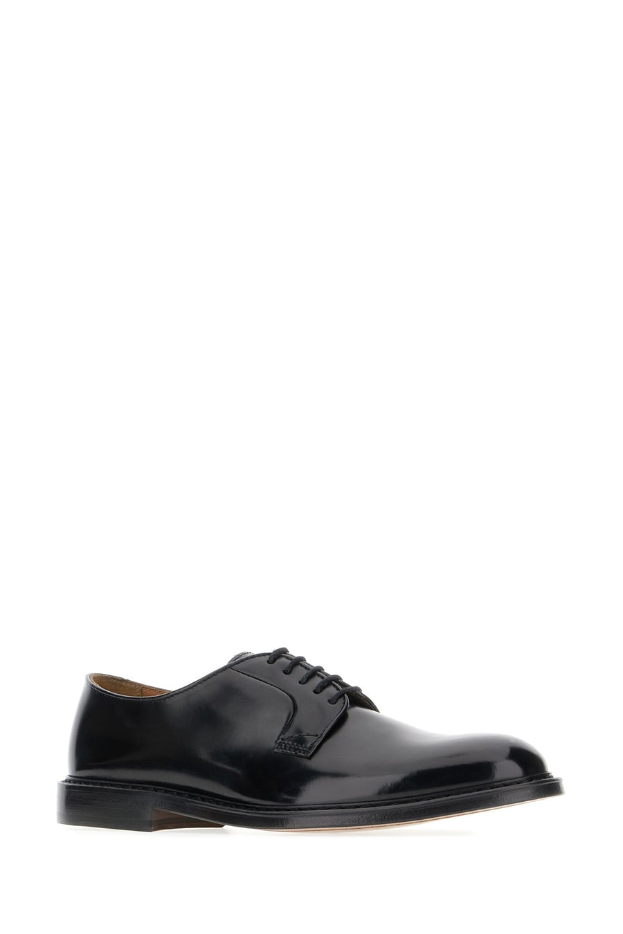 DOUCAL'S Scarpe stringate Horse in pelle nera, view 2