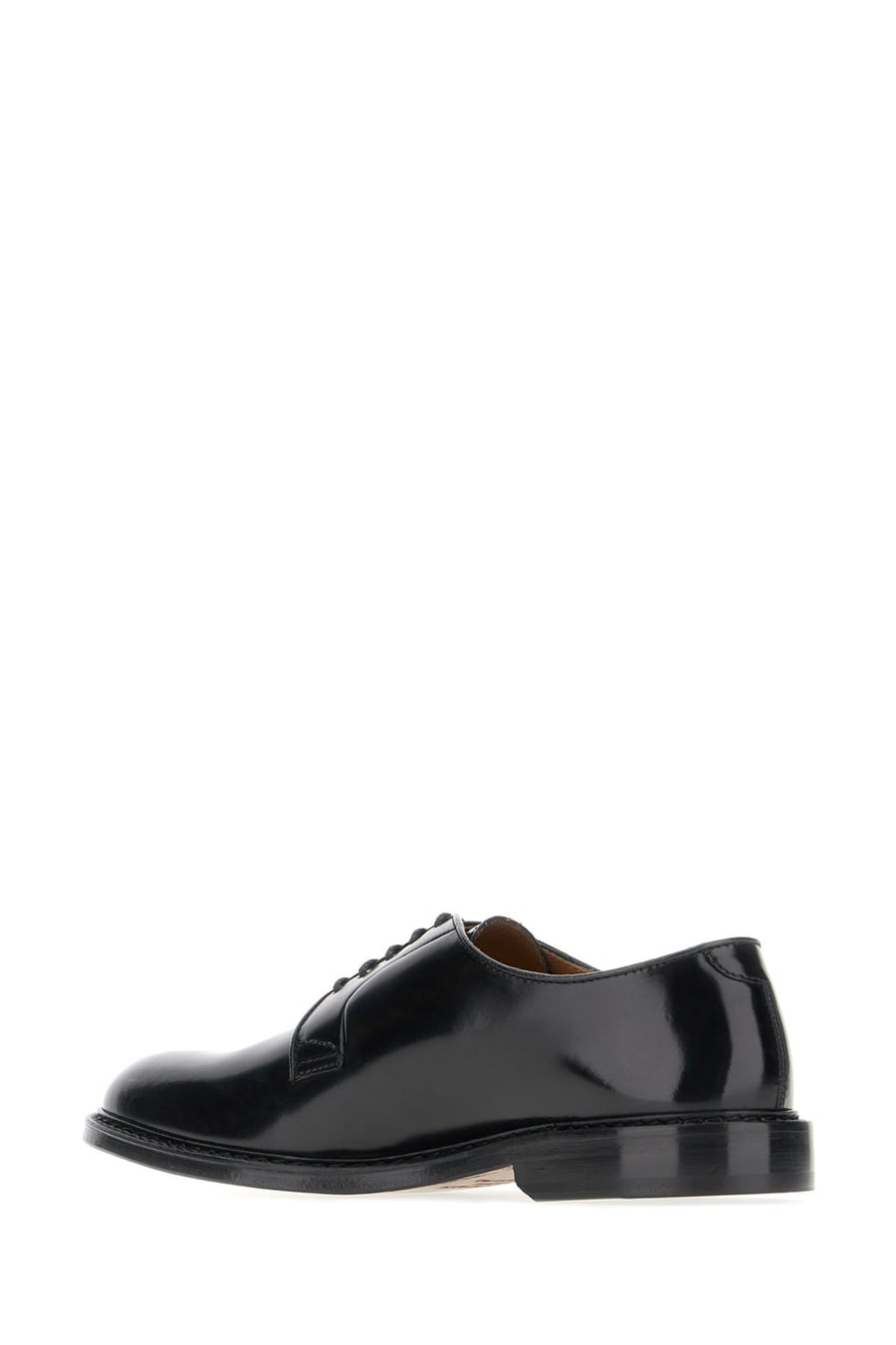 DOUCAL'S Scarpe stringate Horse in pelle nera, view 3
