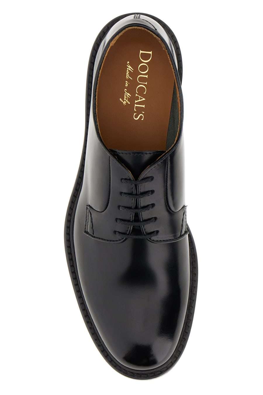 DOUCAL'S Scarpe stringate Horse in pelle nera, view 4