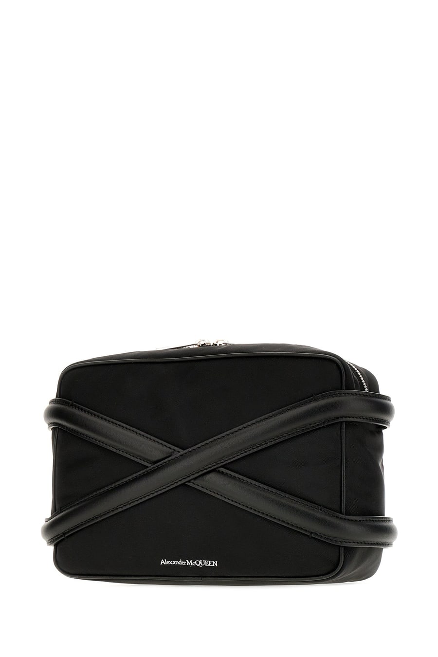 Alexander McQueen Borsa a tracolla Harness in nylon nero, view 2