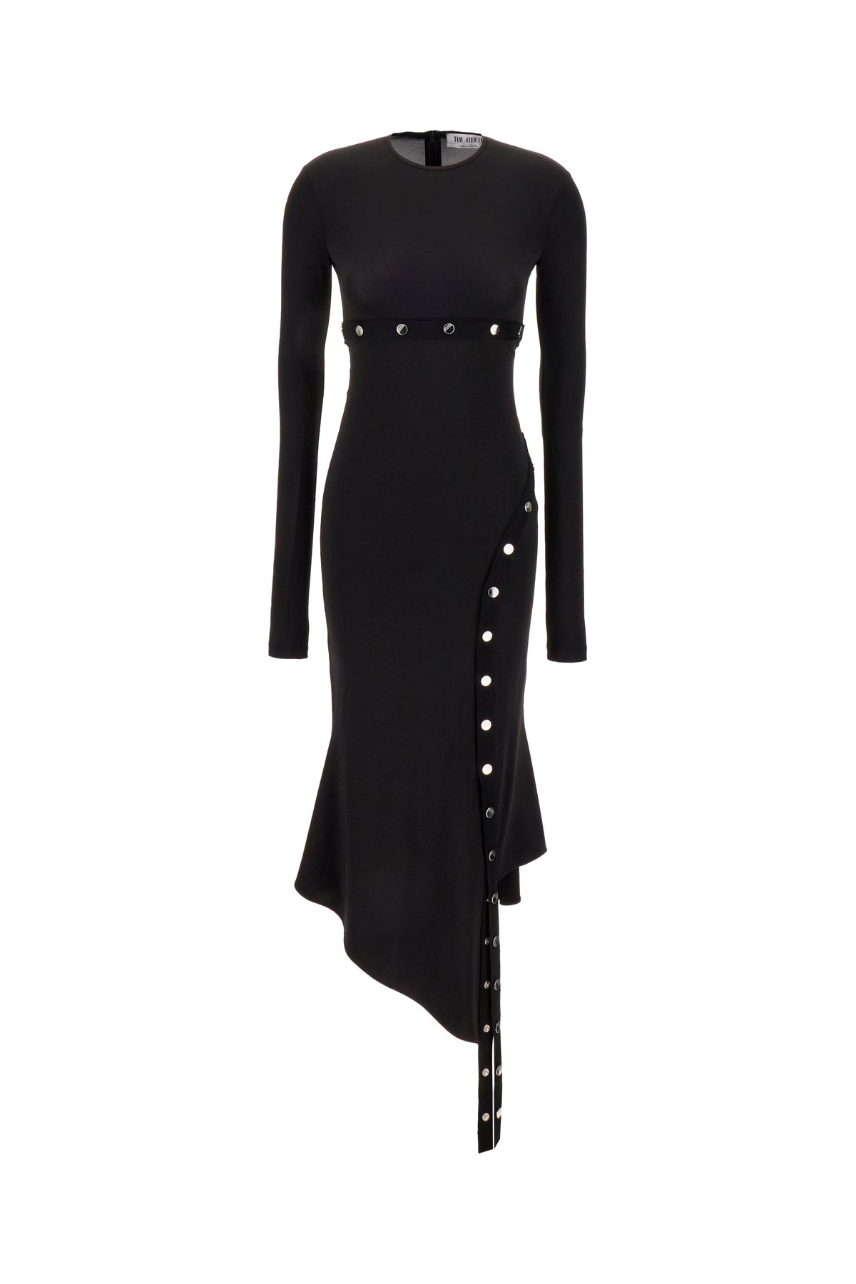 The Attico Abito in misto poliestere nero