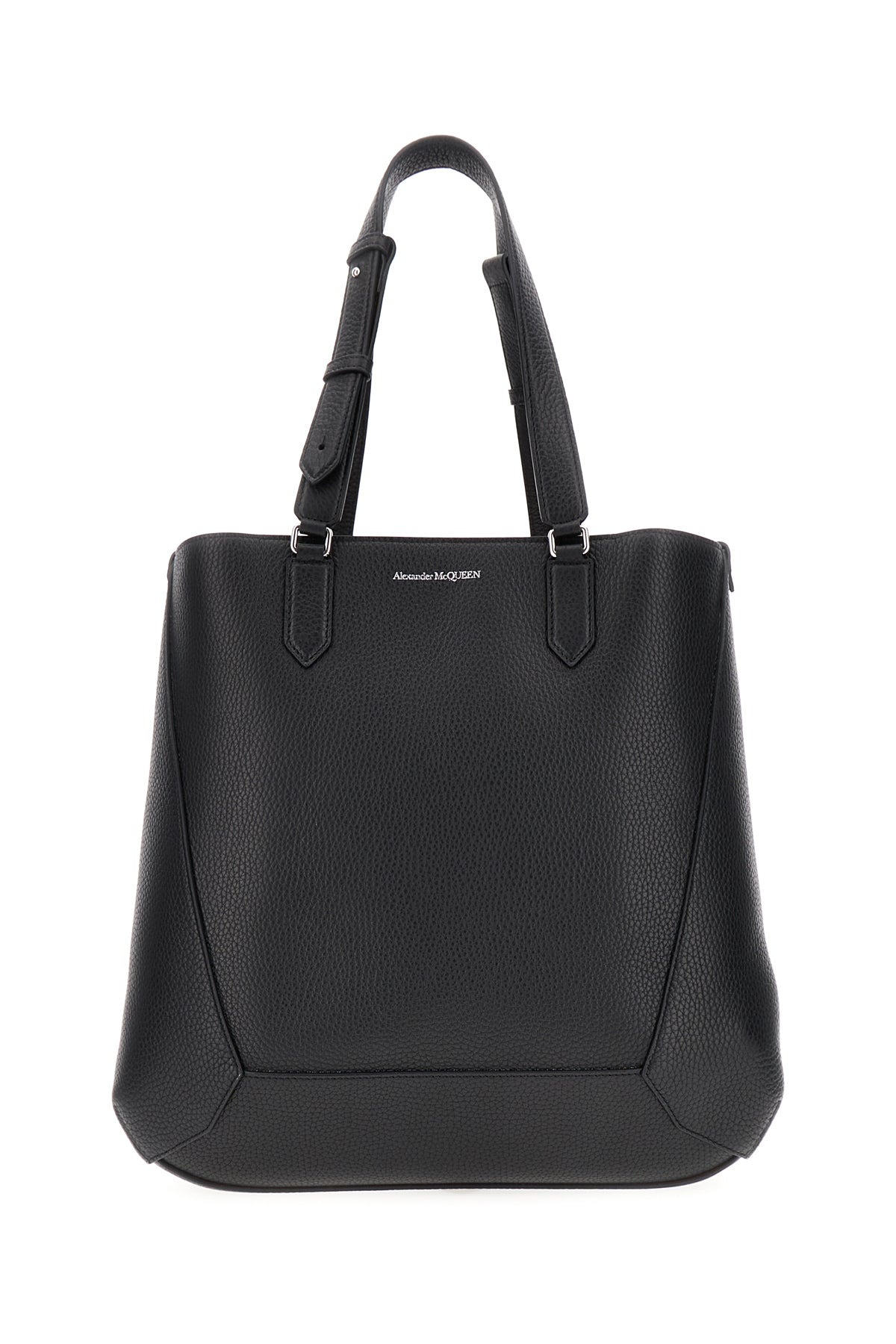 Alexander McQueen Borsa shopping The Edge in pelle nera