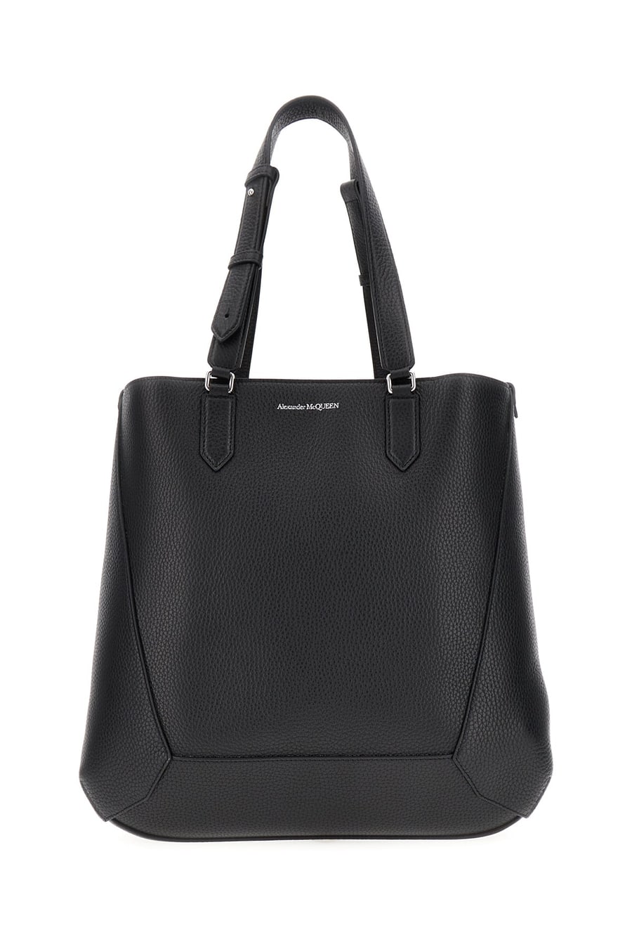 Alexander McQueen Borsa shopping The Edge in pelle nera