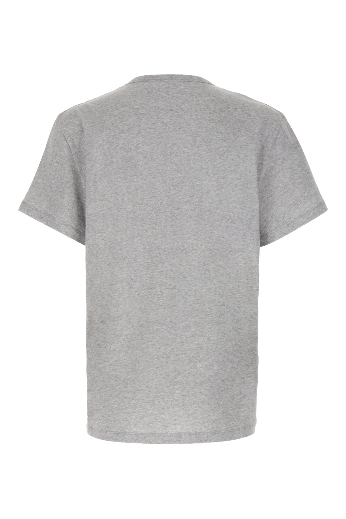 Alexander McQueen T-shirt oversize in cotone stretch grigio mélange, view 2