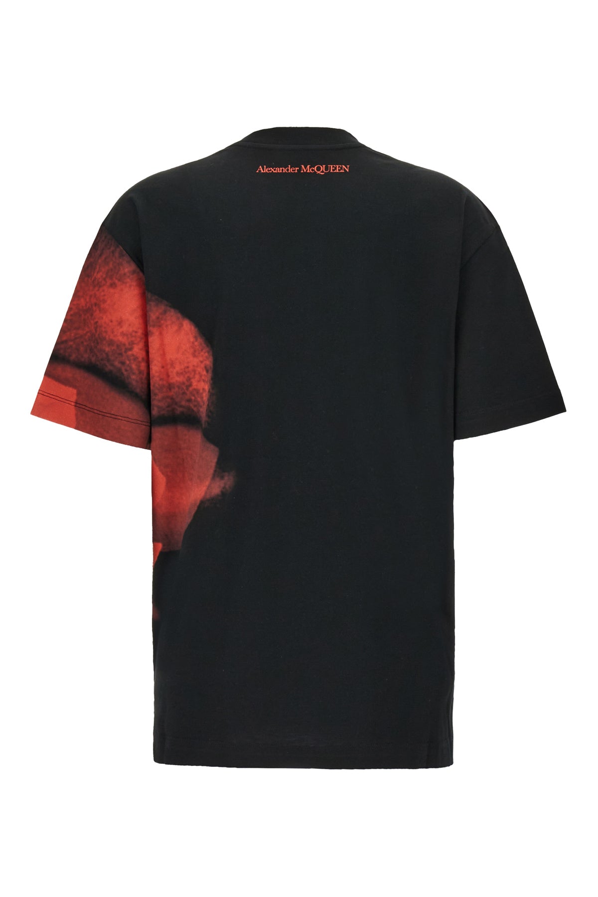 Alexander McQueen T-shirt in cotone nero, view 2
