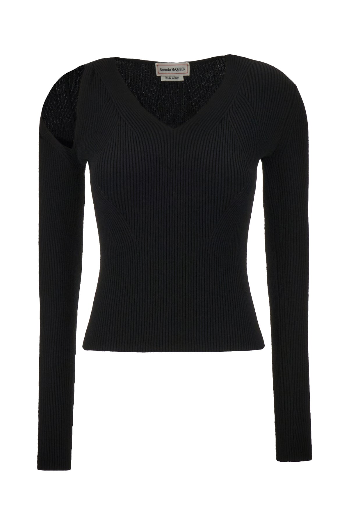 Alexander McQueen Maglione in misto lana nera