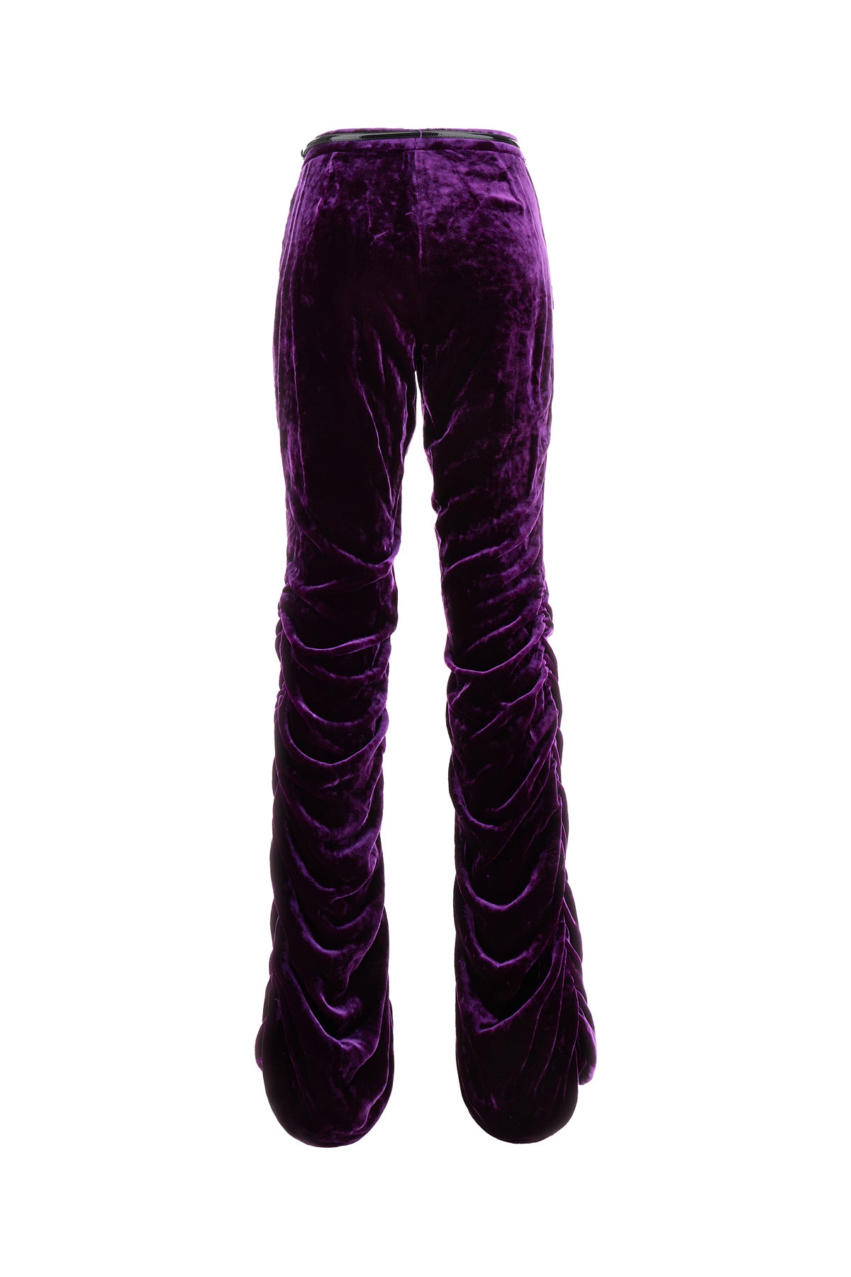 Gucci Pantalone in velluto viola, view 2