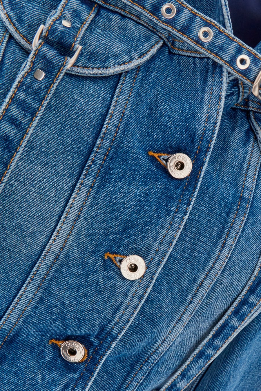 Off-White Giubbino in denim, view 3