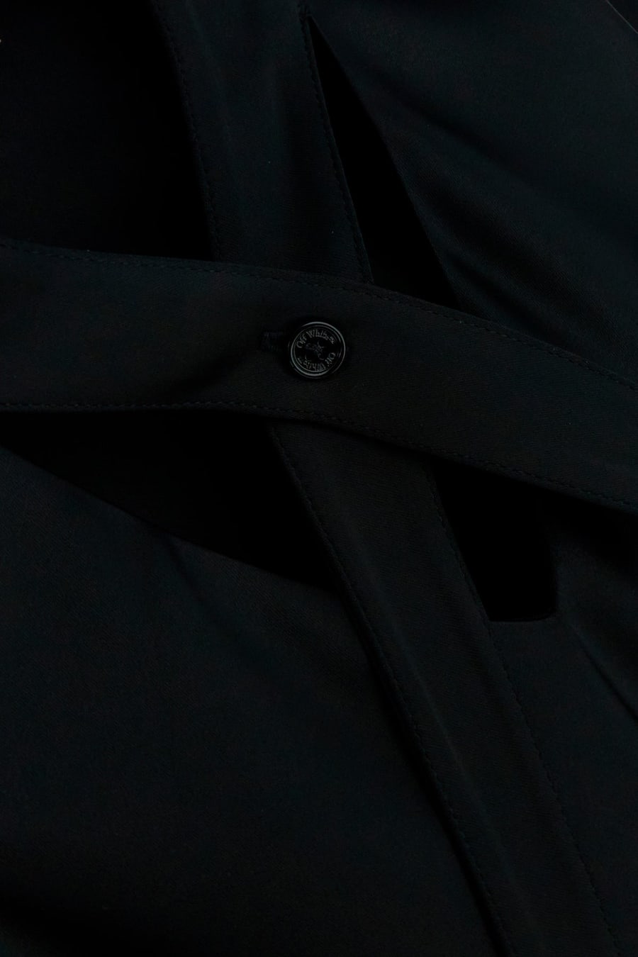 Off-White Abito in raso nero, view 3
