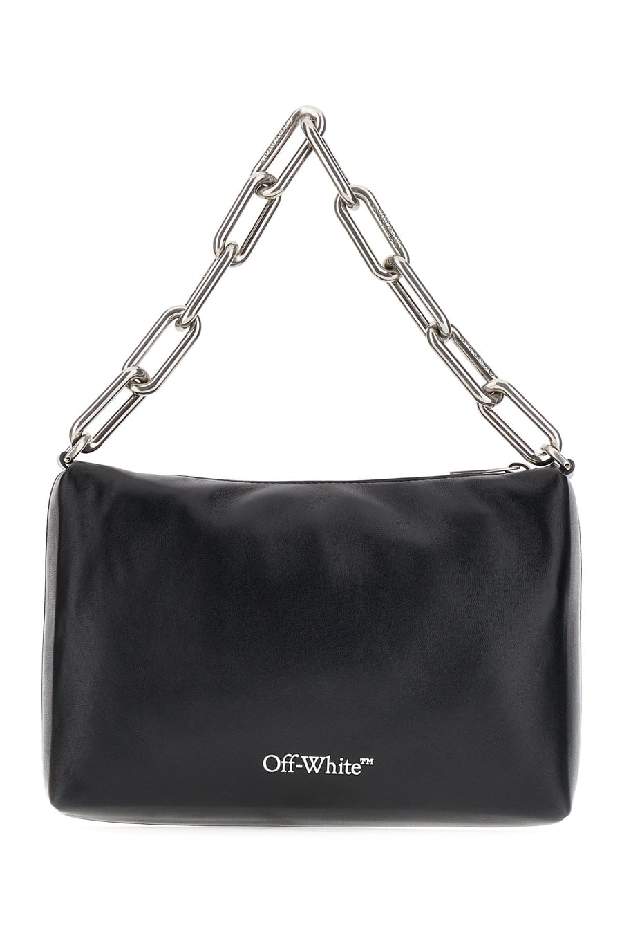 Off-White Borsa a mano in pelle nera, view 3